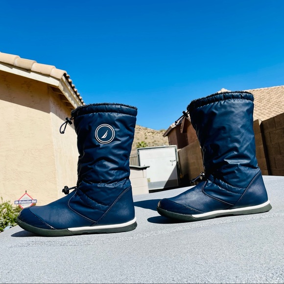 NWOT Nautica Amistead blue warm faux fur winter boots - Picture 5 of 10